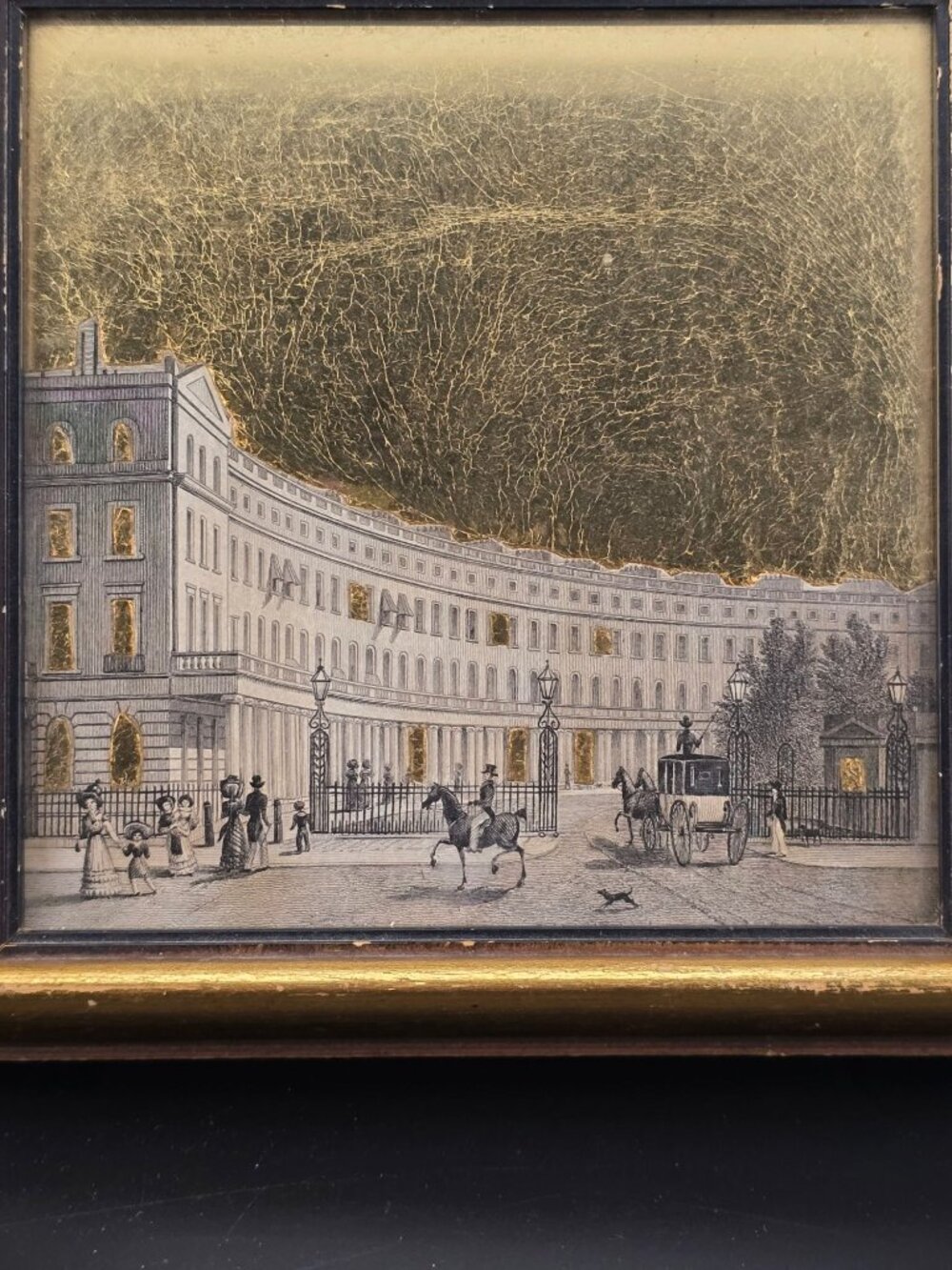 Vintage 1950's Sungott Art Studios Decoupage Framed Artwork Flat Glass READ - Picture 2 of 11